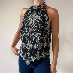 Vintage Beaded Joseph Ribkoff  Halter Size 10